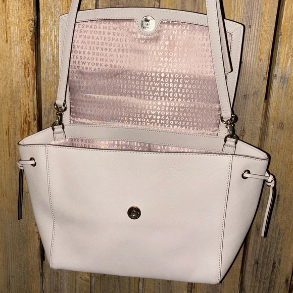 Katie Spade Gray Saffiano Leather Satchel - Picture 6 of 7